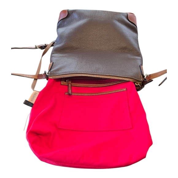 Dooney & Bourke Brown Tan Pebble Grain Leather Crossbody Shoulder Bag - Picture 10 of 16